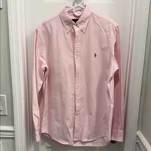 Polo Ralph Lauren Men's Button Down Oxford Shirt light pink stripe